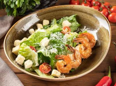 Caesar Salad with Shrimp