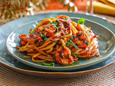 Seafood Pasta in Tomato Sauce