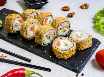 Caesar Chicken Tempura Roll